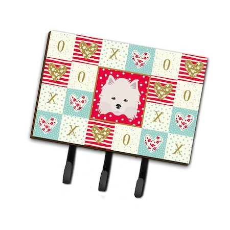 Carolines Treasures 6 x 2 x 9 in. American Eskimo Love Leash or Key Holder CK5181TH68